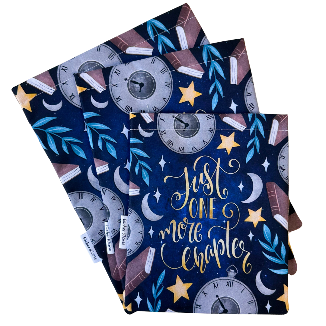 Buchhülle "Just one more chapter" von @catarinabooksdesign