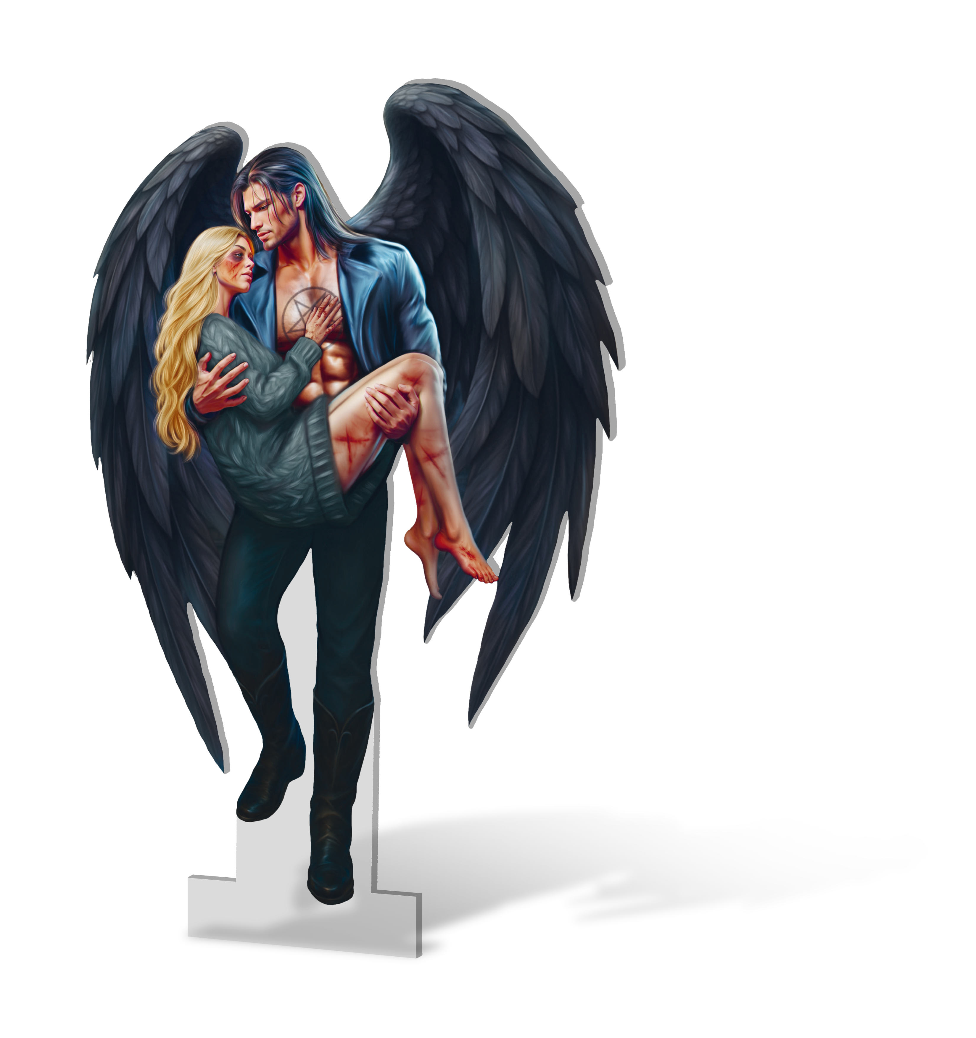 Acrylaufsteller "Angelussaga"