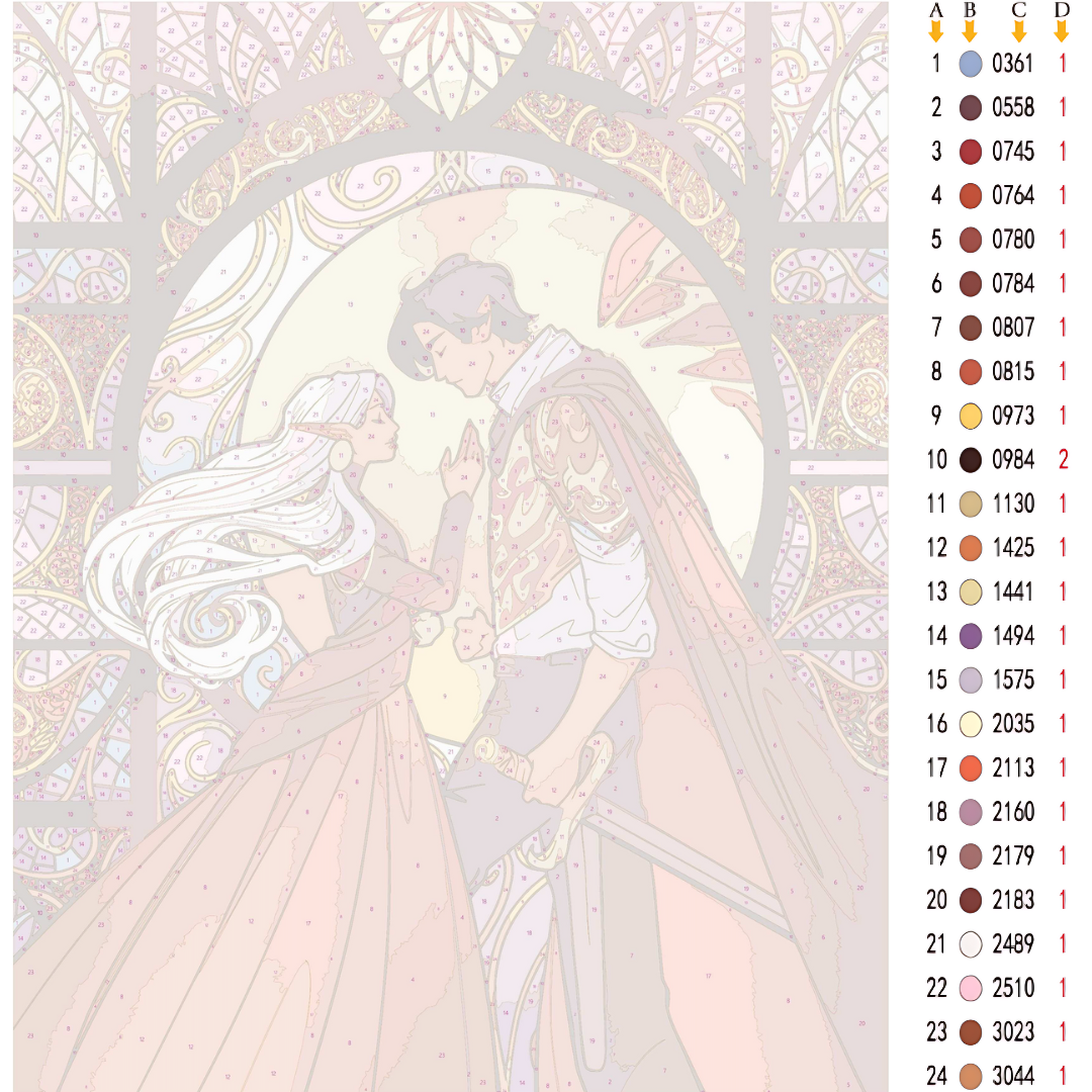 Malen nach Zahlen "Beauty and the Fae"