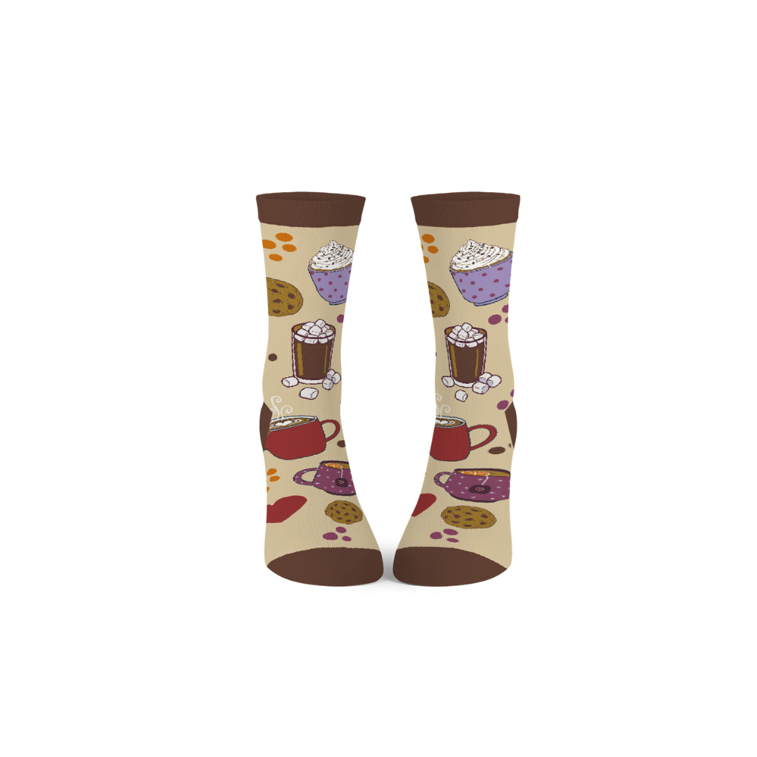 Socken "Booked & Brewed"
