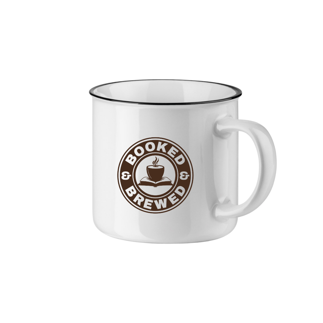 Tasse "Booked & Brewed"