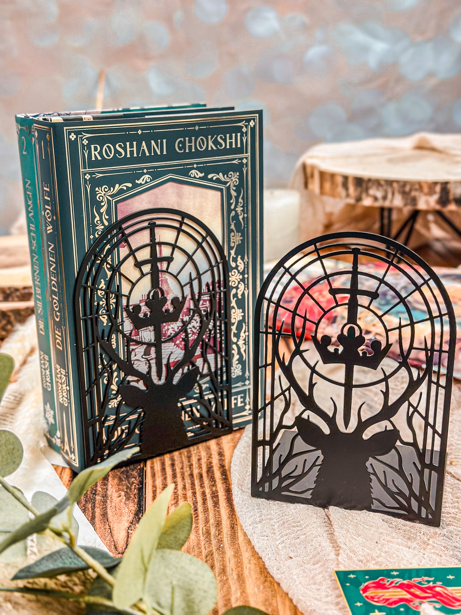 Buchstützen Set "Throne of Glass"