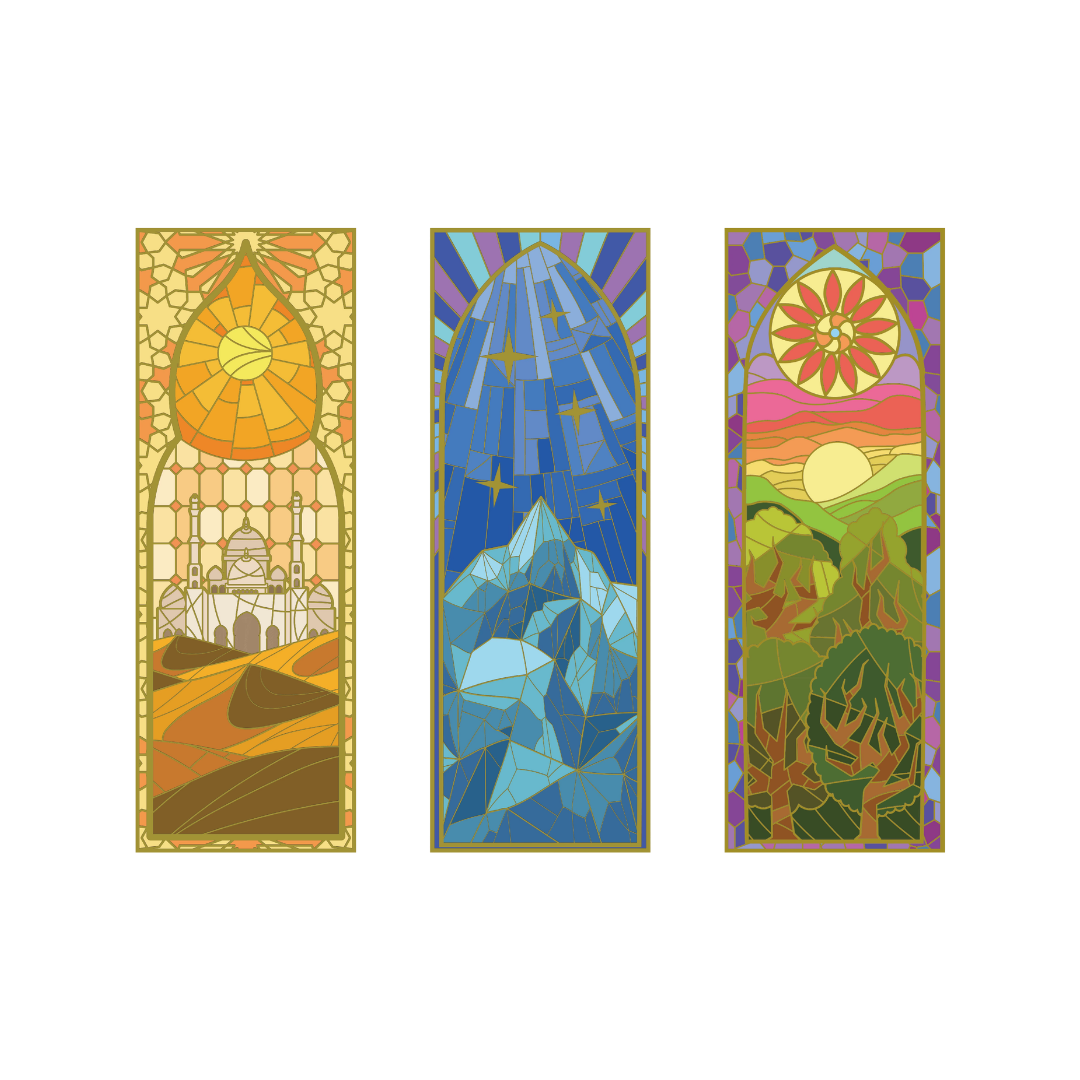 Buntglas Lesezeichen Set