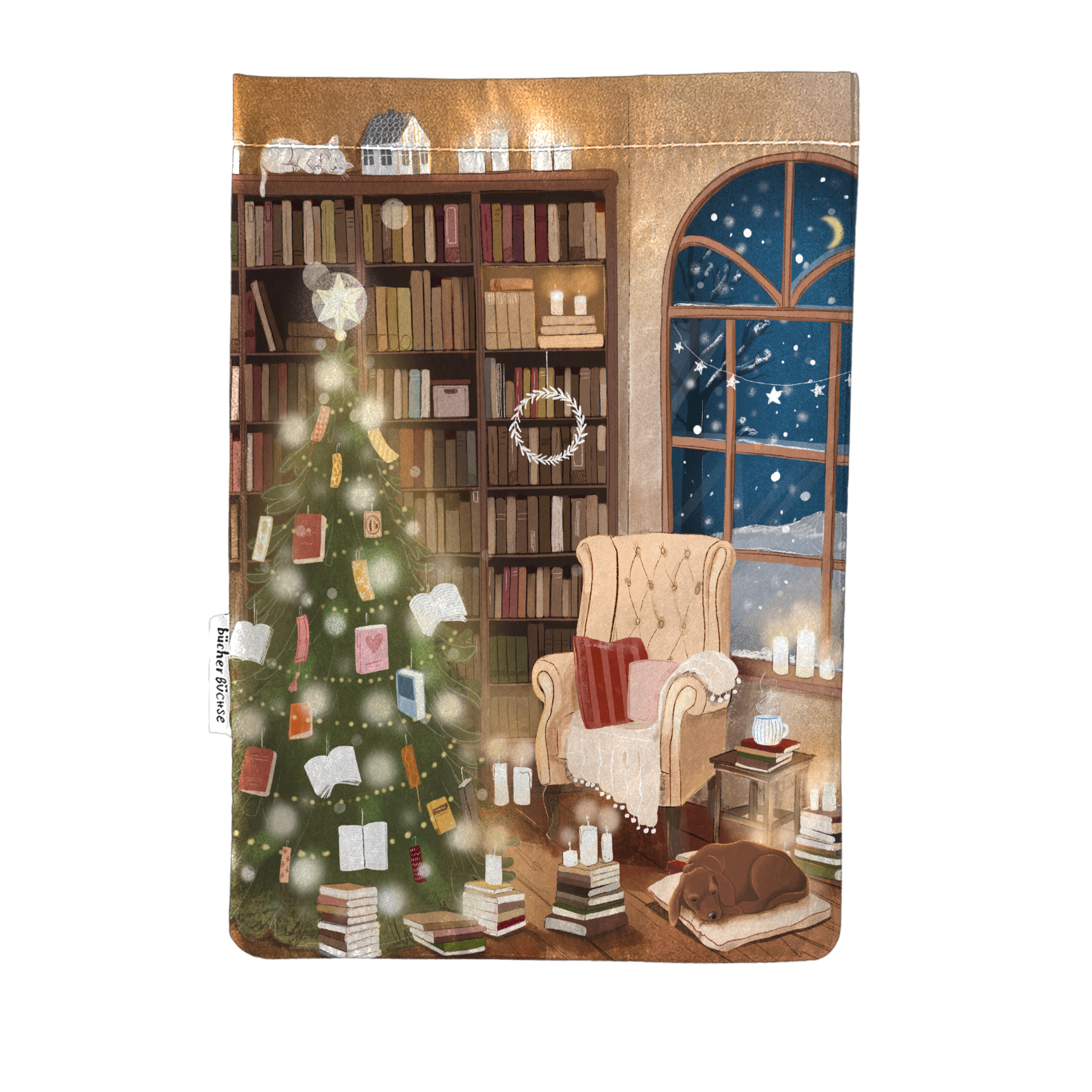 Buchhülle "Bookish Christmas"