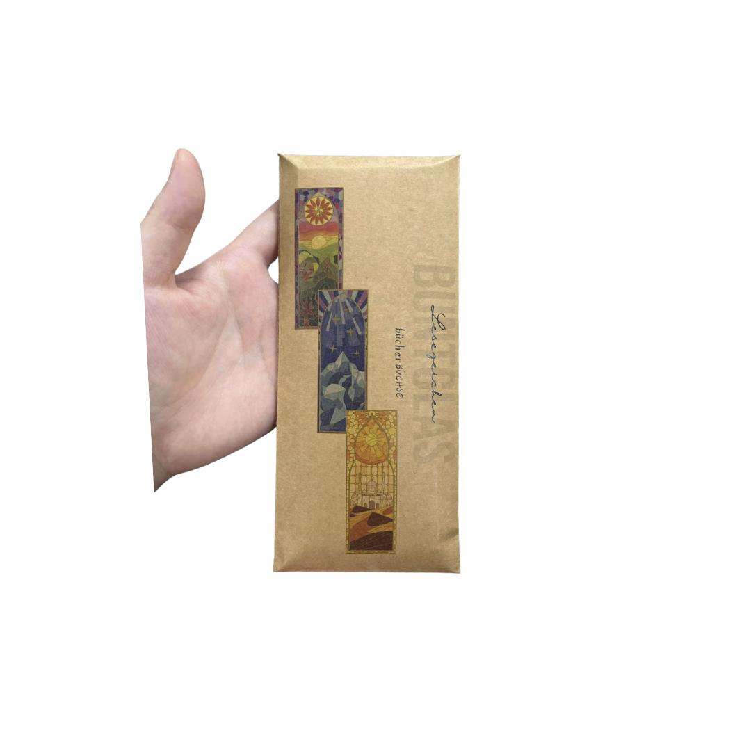 Buntglas Lesezeichen Set